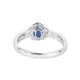 thumbnail image 5 of Genuine Blue Sapphire Rings for Women 1.05 Ct Diamond Oval Bridge 10K White Gold, 5 of 22