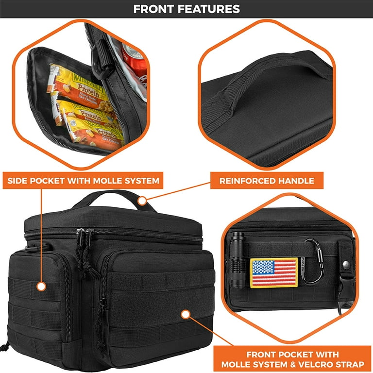 Tactical Lunch Box for Men, Insulated Lunch Bag for Men Adult, Large Lunch  Coole