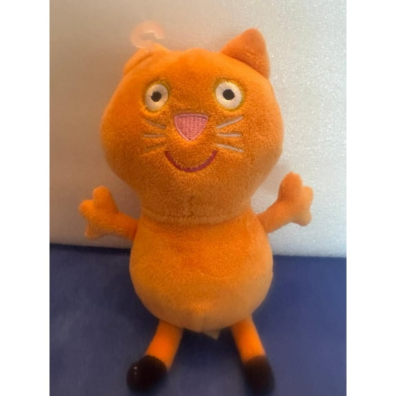 Peppa Pig Candy Cat Orange 8" Plush (BONUS 1 FUN CHOPS)