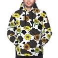 thumbnail image 4 of Hoodies for Men - Cow Print Sunflowers Black White Long Sleeve Comfrt Men'S Fashion Hoodies & Sweatshirts, Sweatshirts for Men Hoodies Pullover Clothing Clothes with Pouch, 4 of 7