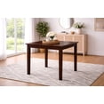 thumbnail image 2 of CARTESIAN Gothic Square Dining Table, Solid Rubberwood, Mahogany Finish, 36x36x30 Inch, Modern Farmhouse Style, Compact for Small Spaces, 2 of 7