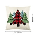 Christmas Clearance karymi Linen Christmas Pillowcase 17.71x17.71in