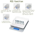 thumbnail image 2 of Emlimny Small Digital Scale,3kg/0.1g,Kitchen Scale,Food Scale,with Blue Backlit LCD Display, 6 Units, Auto Off, Tare, PCS Function, Stainless Steel, 2 of 6