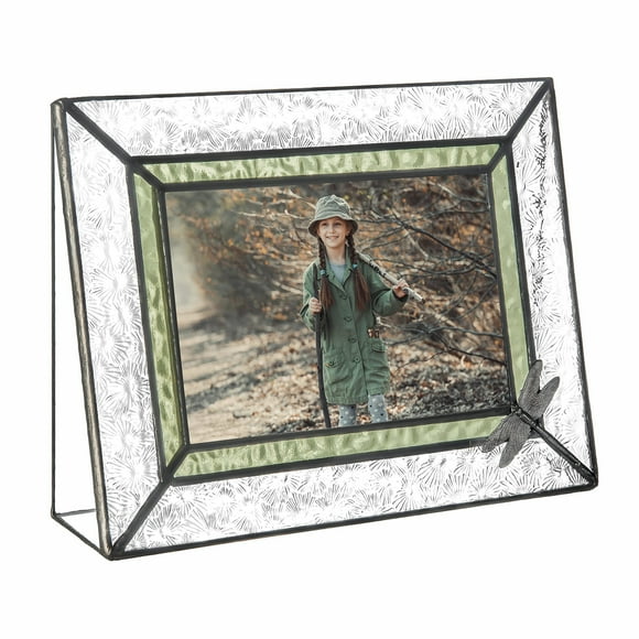 J Devlin Pic 107-46H Cadre Photo Libellule de Table 4x6 Cadre Photo Horizontal Vert Sauge Vitrail