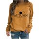 thumbnail image 1 of Camiseta suelta estampada a la moda para mujer, blusa de manga larga, cuello redondo, camisetas casuales, sudadera Pompotops  FGAJ11846, 1 of 5