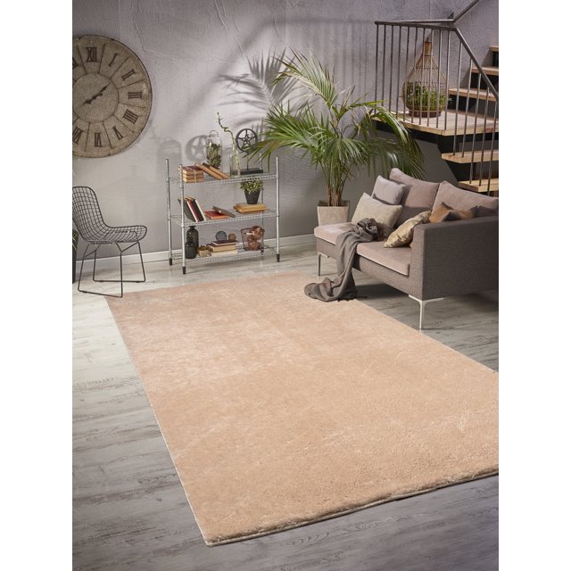 LaDole Rugs 8x10 ft Fluffy Shaggy Area Rug | Machine Washable Large Carpet For Bedroom, Living Room, Kitchen, Home Office, Indoor Floor Décor | Rose Pink