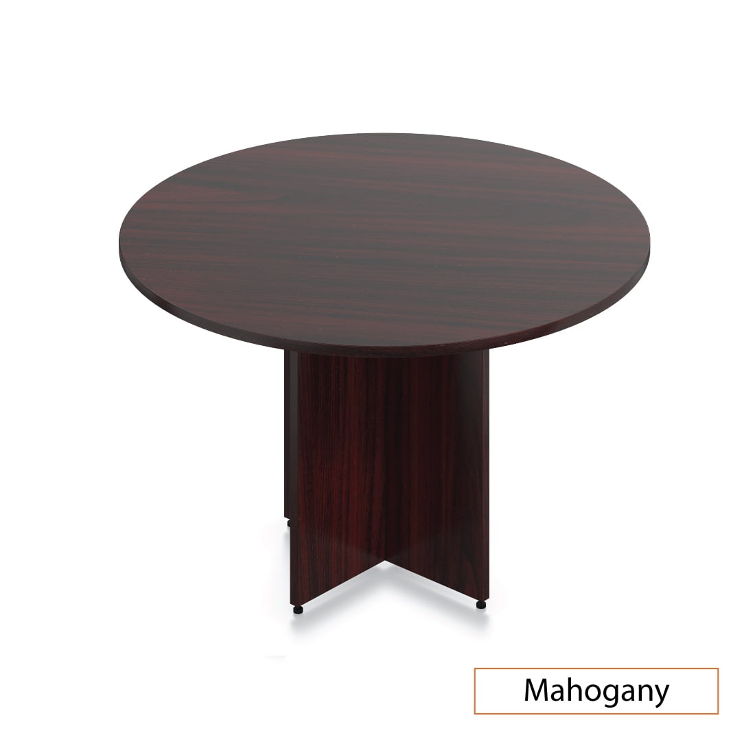 GOF Office Round Conference Table, 48 inch, Mahogany