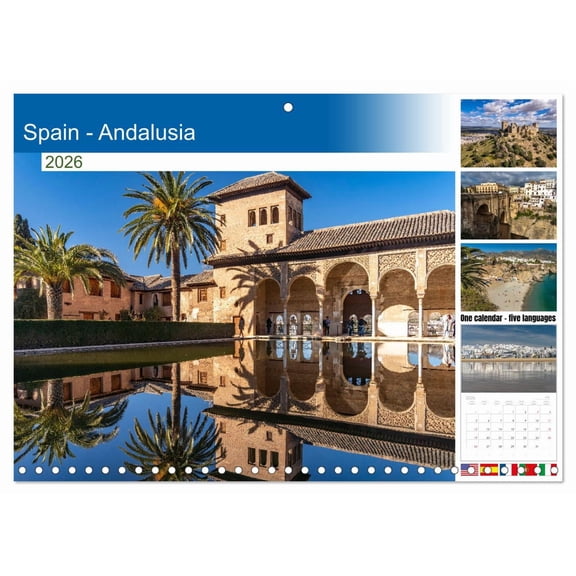 Spain - Andalusia (Monthly Wall Calendar 2026 11.7 x 16.5 (open)), CALVENDO 14 Month Calendar