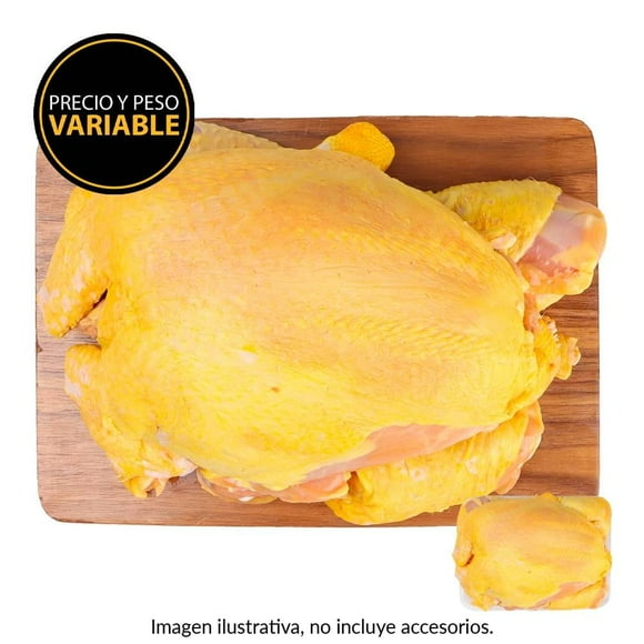 Pollo entero cortado en piezas por kg peso aprox por charola 1.7 kg