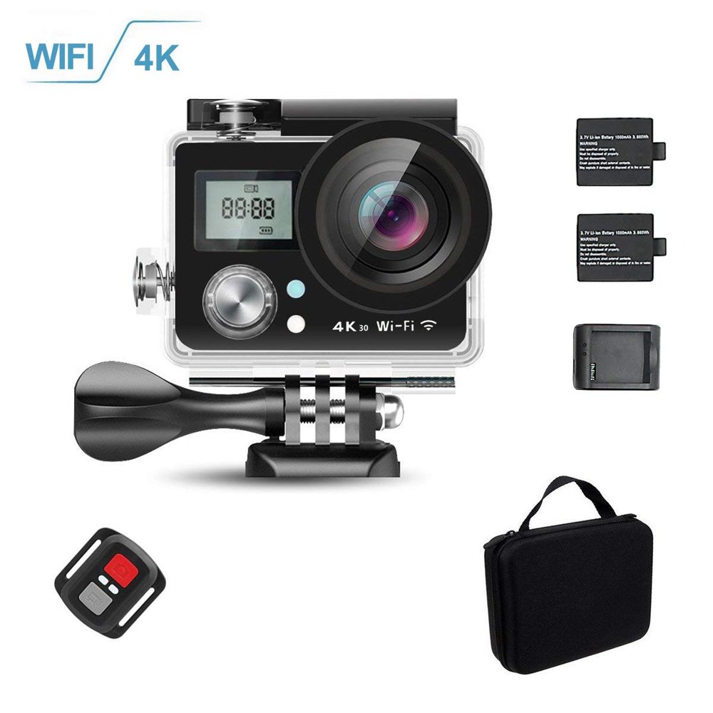 KAMRE Ultra HD 4K WIFI Sports Action Camera Waterproof DV Camcorder