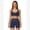 Blue, variant on IBTOM CASTLE Womens Workout Sets Color Block Sports Bra Matching High Waist Shorts 2 Piece Gym Yoga Pilates Outfits Black