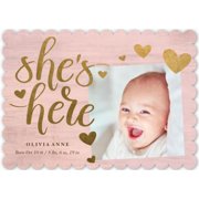 5x7 Scallop Trim Photo Card Stock 120 lb. with Return Address Printing - Over 1,000 Designs Available - Tier 2