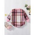 thumbnail image 4 of Infant Baby Girls Boys Romper Plaid 3 6 9 12 18M Long Sleeve Round Neck Jumpsuits Autumn Winter Casual Snap Closure Bodysuits, 4 of 8