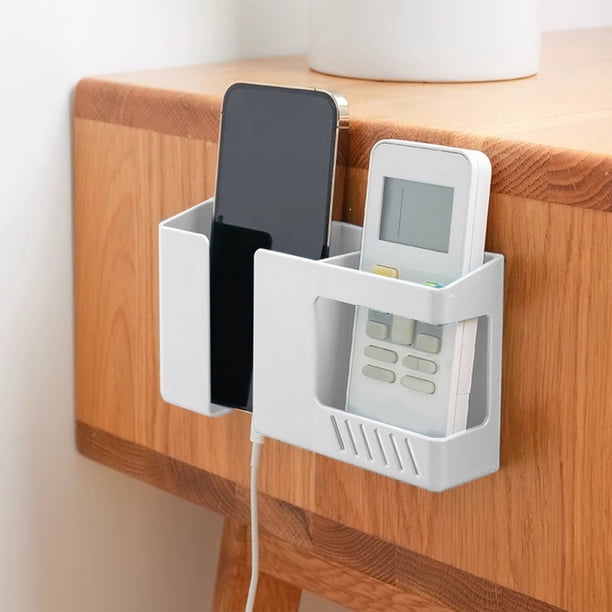 Contenedores para Organizar, Caja de Almacenamiento de Control Remoto de Pared, Soporte Multifuncional para Cargar Teléfonos, Sin Marcas de Clavos, Organizador de Pared Adhesivo para Sala de Estar, A
