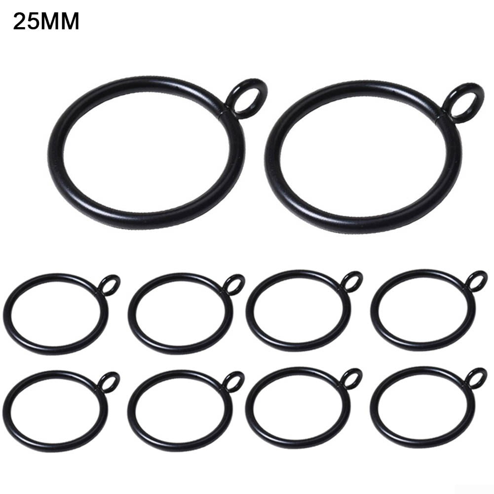Heavy Duty Metal Curtain Rings Hanging Hooks for Curtains Rods Pole Voiles 
