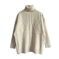 thumbnail image 4 of Lilgiuy Women Casual Turtlenck Sweater Long Sleeve Autumn Sweater Pullver Tops Winter Clothes for 2022, 4 of 5