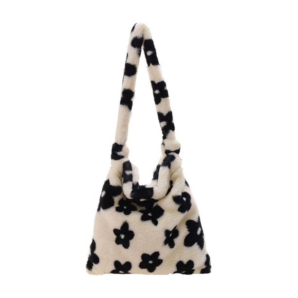 Bolso Con Asa Superior para Mujer Cartera Monedas Color Esponjosa Invierno