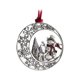 thumbnail image 5 of Decoraciones de adornos para árboles de Navidad con colgante de cuerda plateado para árbol de Navidad, ventana, corona, pared, guirnalda Gloria Colgantes, 5 of 8