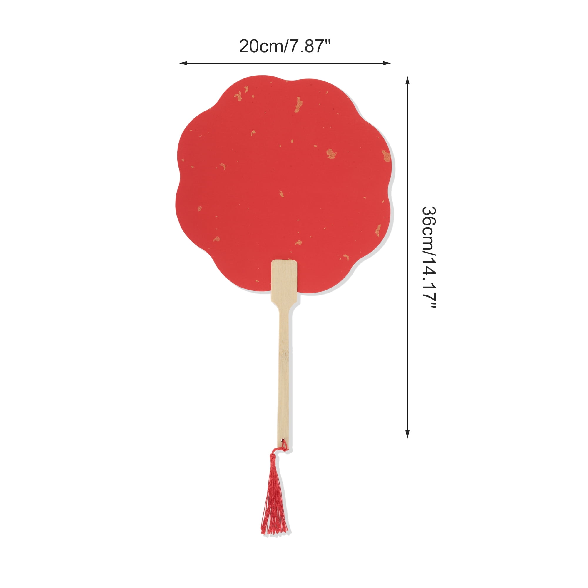Unique Bargains Folding Fan Red Begonia
