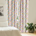 thumbnail image 2 of Ambesonne Cat Curtains, Sleeping Playing Joyful, Pair of 28"x95", Multicolor, 2 of 5