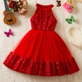 thumbnail image 4 of Vestido de Verano de Manga Corta Cuello Redondo de Encaje Bordado Malla Princesa Falda de Arco de las Niñas para Diario, Viajes, Fiestas Y Cumpleaños, 4 of 9