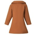 thumbnail image 3 of Generic Girls Dress Coat Kids Winter Warm Jacket Long Sleeve Button Trench Coat Pocket Long Peacoat Outerwear 2-7 Years for Holiday Winter Party Christmas（5-6 Years Beige）, 3 of 6