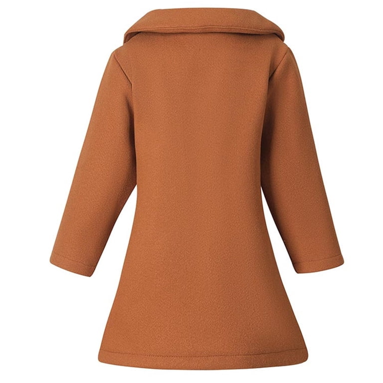 cute dress jackets Generic for Kids Trendy Plus Size Girls Coat Winter Warm Jacket Long Sleeve Button Trench Coats Pocket Long Outerwear for Casual Comfortable Hoodies ﻿ ﻿(4-5 Years,Coffee) marked 60% Winx Club: 10 Outfits Waist:36 cute Fit Spring dress