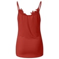 thumbnail image 6 of FINALGANG Womens Camisole Solid Color Sleeveless Cami Top Lace Trim V Neck Slim Fit Casual Basic Tank For Daily Going Out Wear Fashionable Top, 6 of 6