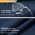 thumbnail image 5 of Zrodlmo Linen Textured Cloth Shower Curtain with hooks,Water-Repellent Washable Bathroom Curtain, 72" x 72", Navy Blue, 5 of 7