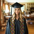 thumbnail image 6 of Zufioo Rainbow Colorful Maple Leaves Print Graduation Shawl Ribbon, Graduation Ribbon for Male and Female Graduates-Flattened, 6 of 7