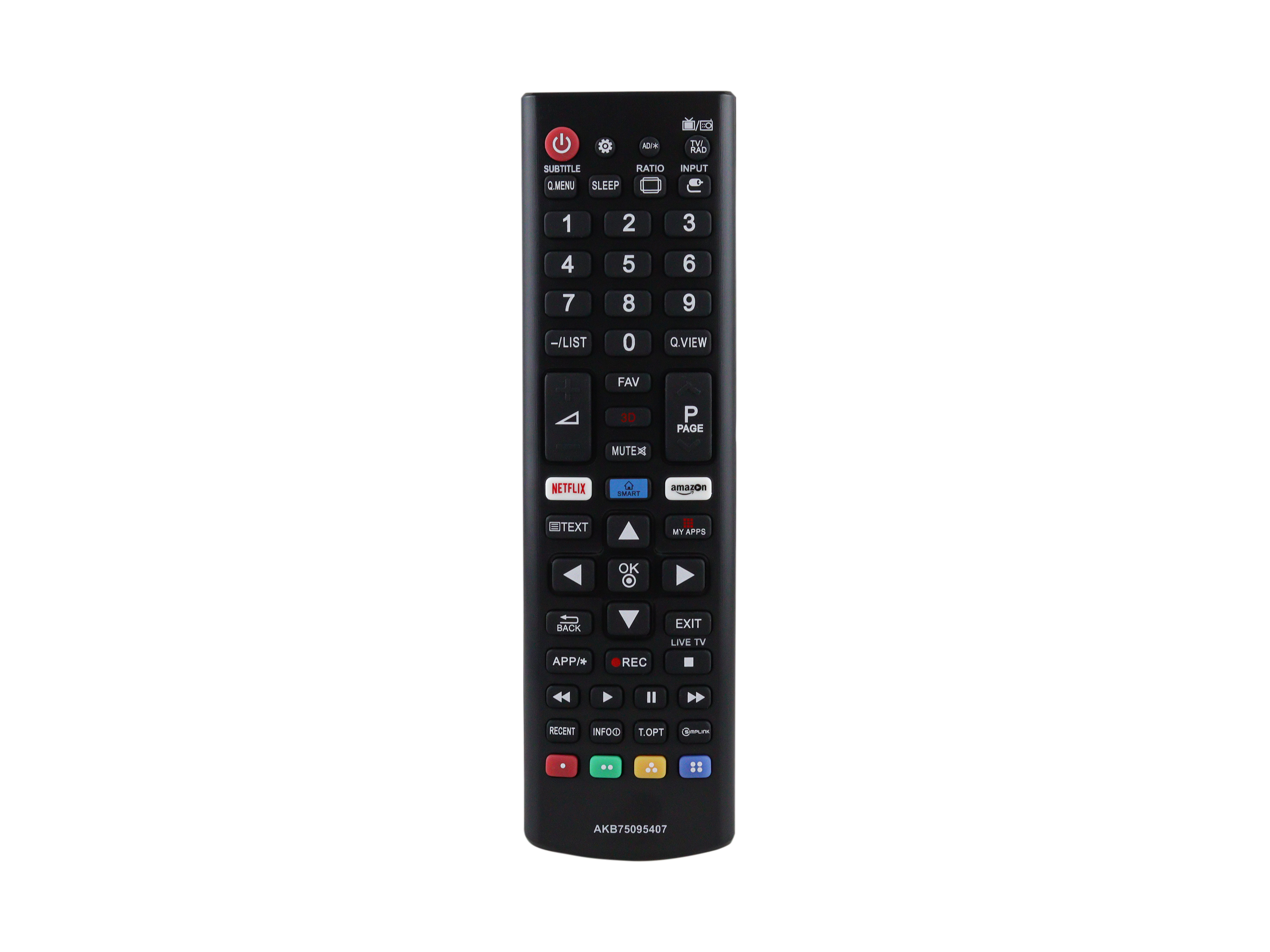 Telecomando Universale Di Ricambio Per TV LG - Modelli AKB75095307, AKB73715601, Con Netflix E Google Play