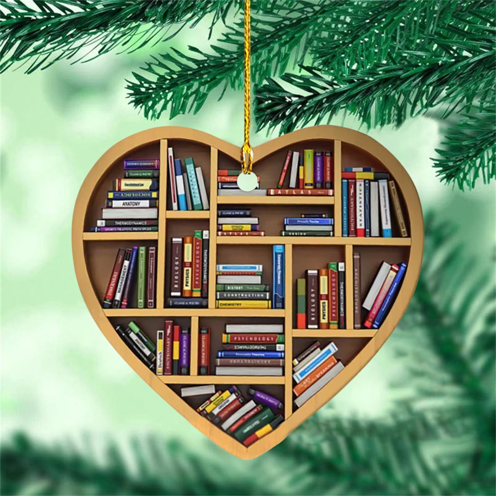 Heart shaped Books Ornament two Sided Ornament Home Decor - Temu
