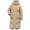 Khaki, variant on Mrat Winter Coats for Women Long Length Puffer Long Sleeve Hoodies Quilt Plus Size Parkas Coat Casual Outerwear Tops Thick Warm Padded Coat Trench Coat Women Green XXL