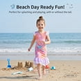 thumbnail image 3 of Girls 2pcs Fish Tail Skirt Swimwear Cosplay Swimsuit Scale Print Swim Top Bathing Suit Kids Girls 4Y, 3 of 9