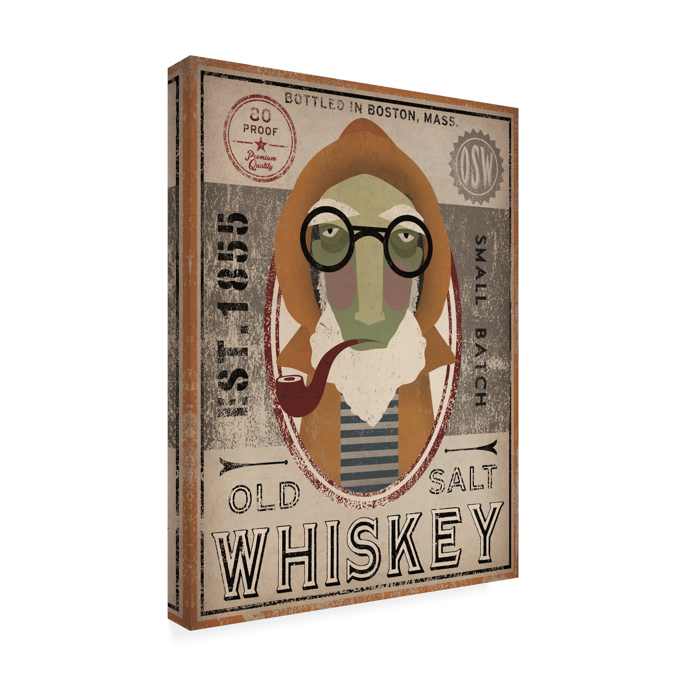 Trademark Fine Art 'Fisherman II Old Salt Whiskey' Canvas Art by Ryan Fowler