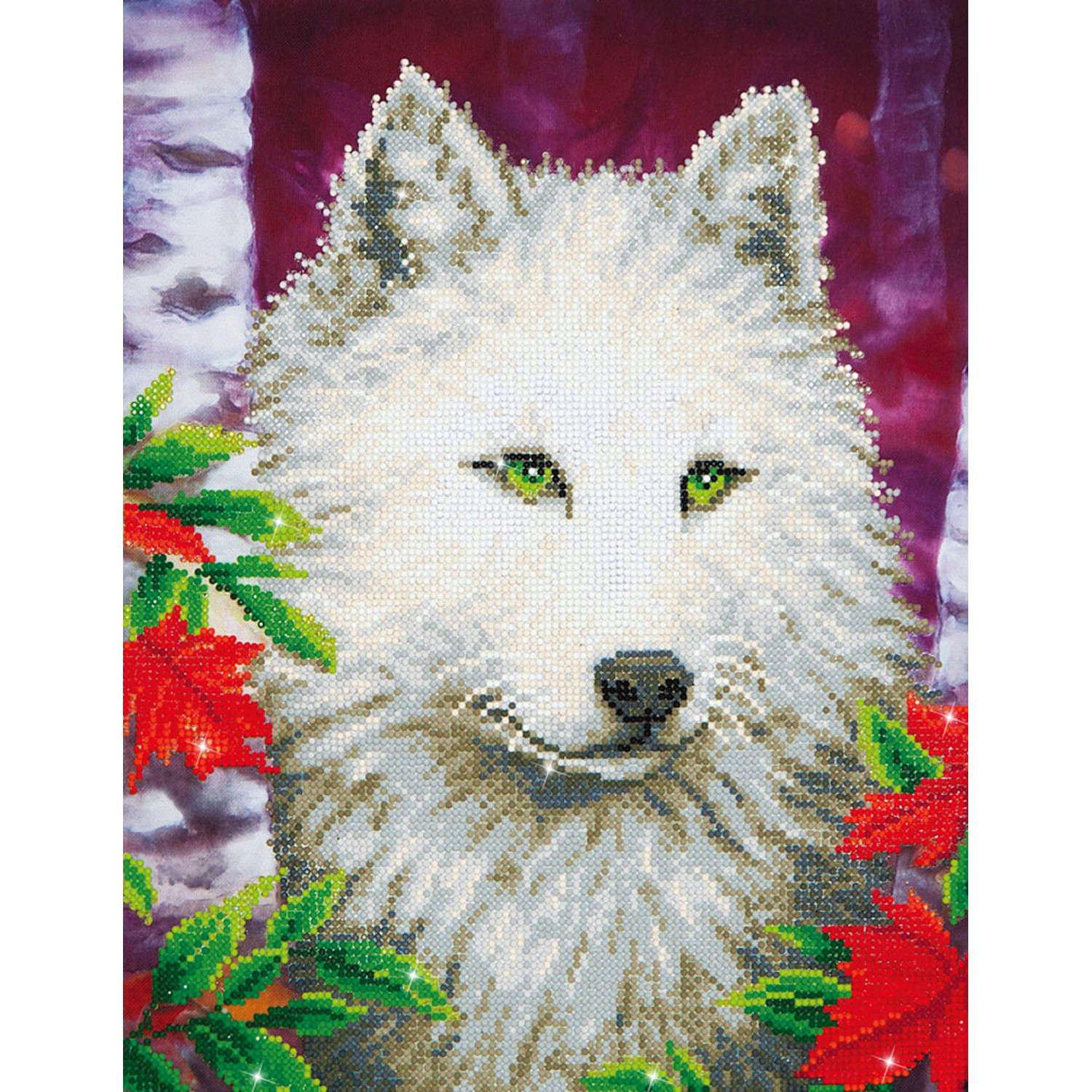 Diamond Dotz White Wolf Diamond Painting Kits for Adults - Diamond Art Kits a Relaxing Creative Craft Kit with Dotz Gems 14x18