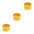 thumbnail image 1 of bedienty Knitting Rings Finger for Protection Thimble Adjustable Sewing Loop Specially-designed Crochet Tools for Home Yarn Crafts Thicken Gold Ring 3Set, 1 of 6