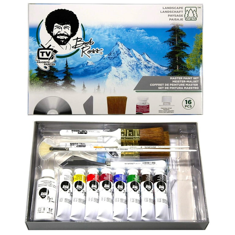 Bob Ross - Landscape Brush Set Oil Based Painting Tools 12 Pieces