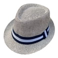 thumbnail image 1 of Sombrero de 56-58 cm de circunferencia para hombres y mujeres, sombreros para exteriores, sombreros de paja con protección solar, sombreros de jazz retro, 1 of 5
