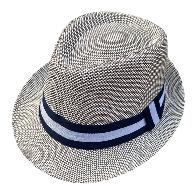 Sombrero de 56-58 cm de circunferencia para hombres y mujeres, sombreros para exteriores, sombreros de paja con protección solar, sombreros de jazz retro