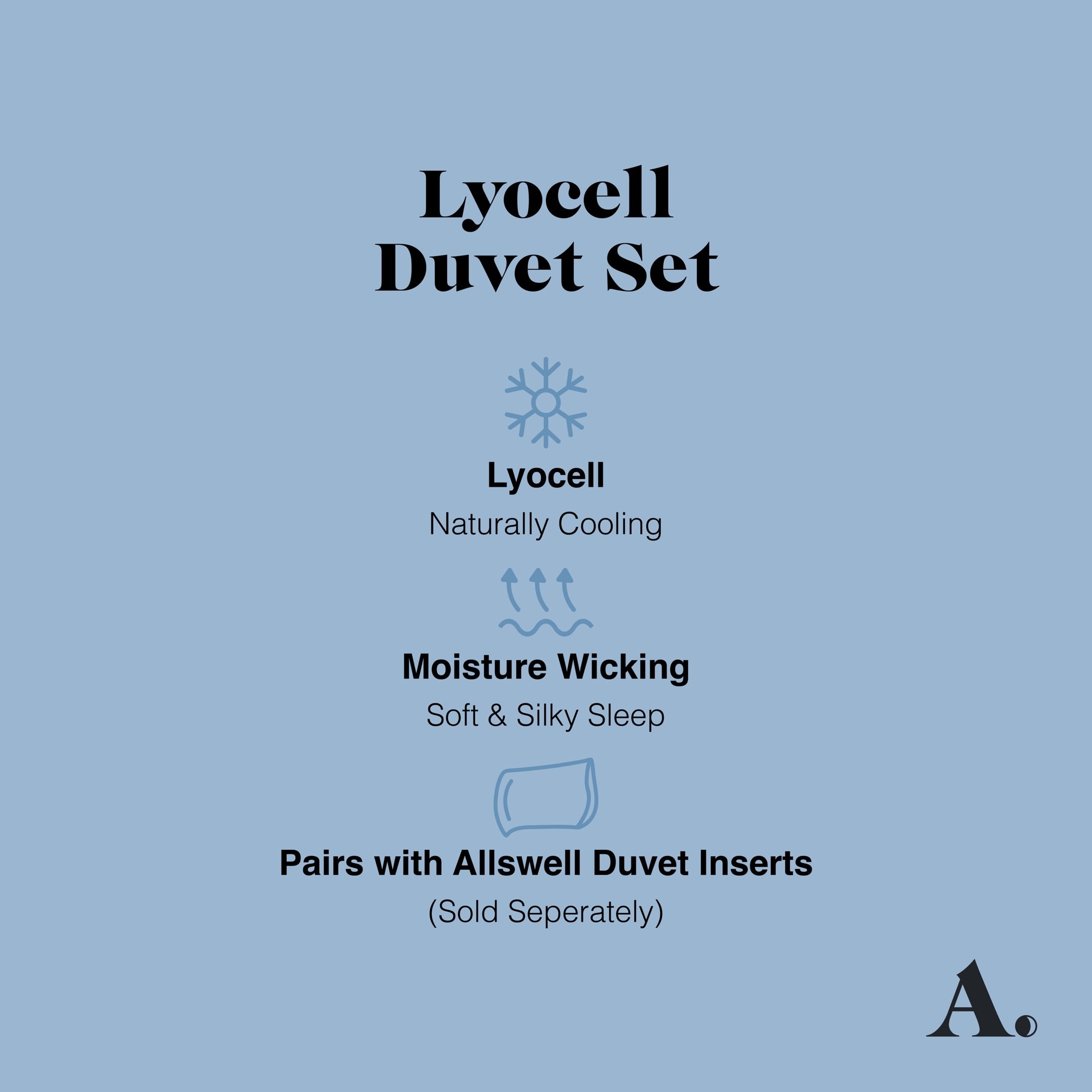Allswell KingCalifornia King Duvet Cover Set, Tencel Lyocel
