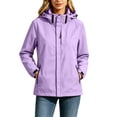 thumbnail image 2 of Fengactive Womens Waterproof Windbreaker Jacket Hooded Outdoor Coat Detachable Hood Lightweight Rain Shell, 2 of 9