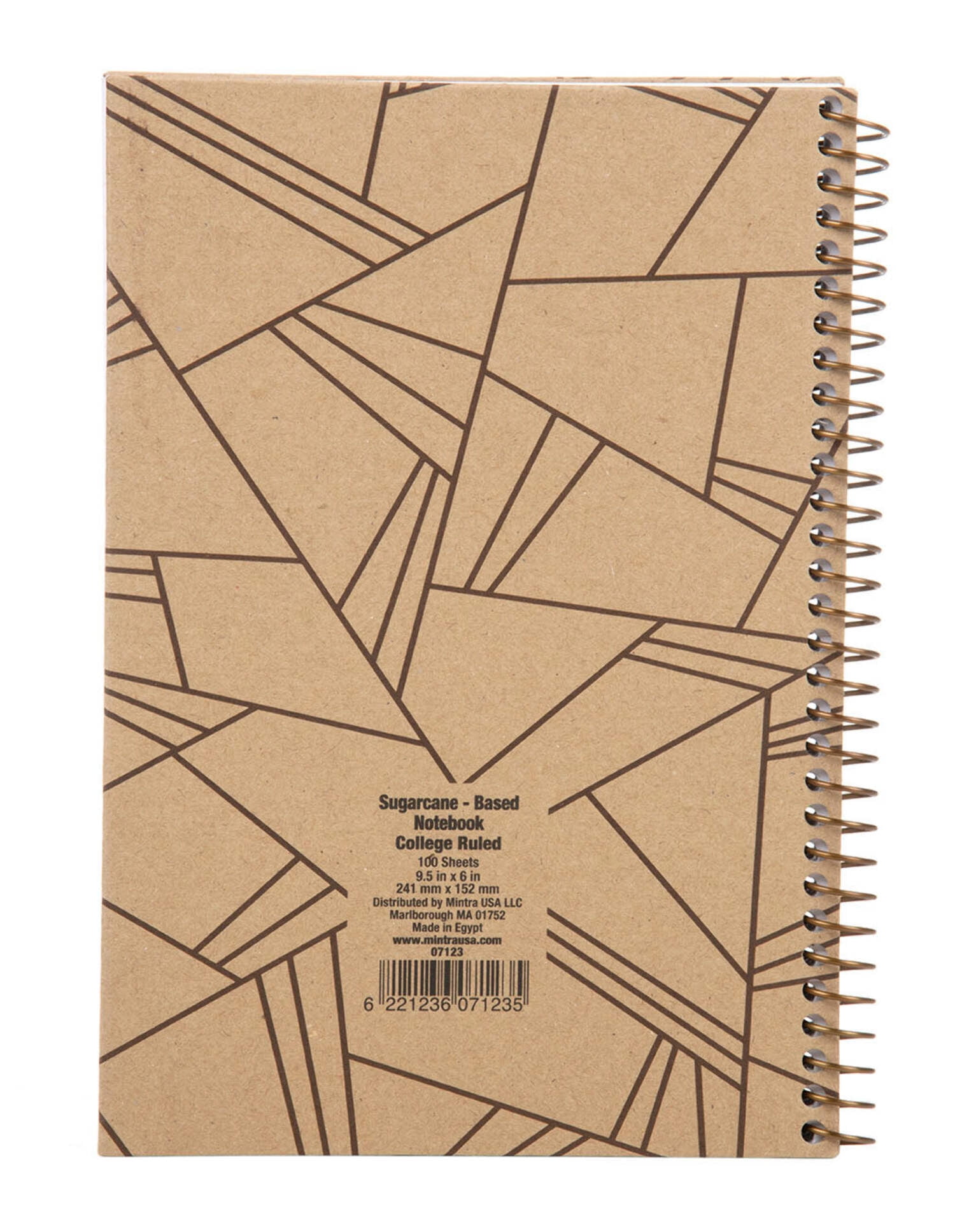 100% Recycled Kraft Junior Notebook (3 Pack) - Designs - 6.5in x 9.5in (07120)