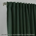 thumbnail image 2 of 3S Brother's Extra Long Room Darkening 120" Length Faux Velvet Dark Green Curtain Drapes - Hanging Back Tab 5-25 Feet Custom Made ( 1 Panel ) - Made in Turkey (52"Wx120"L), 2 of 7