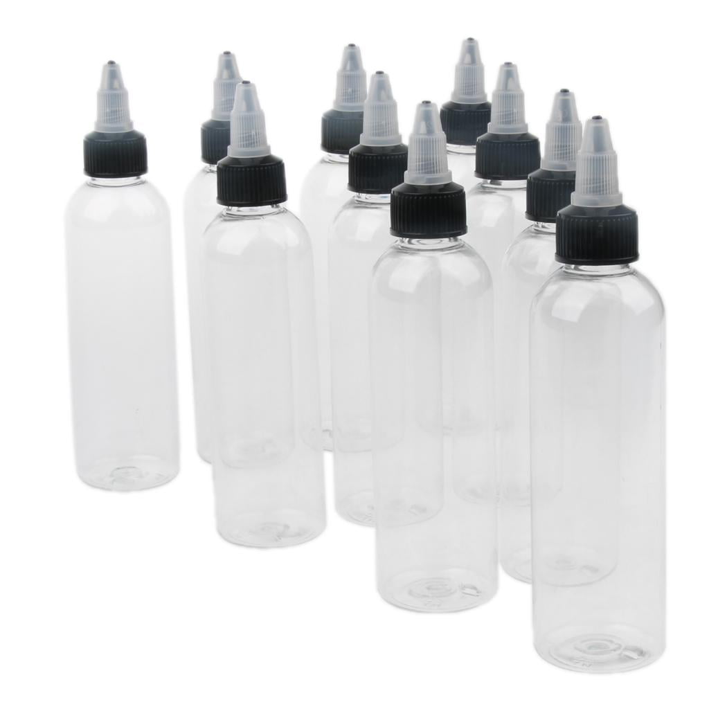 EHJRE 40 Pieces 4oz Plastic Bottles with Twist , Travel Squeeze Bottles, Easy to Drip and Inject Liquid, Lightweight and Easy to Carry and Use