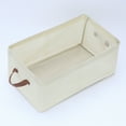 thumbnail image 3 of Unique Bargains Fabric Storage Cube Bin for Shelves Collapsible Storage Basket 1 Pcs Beige, 3 of 7
