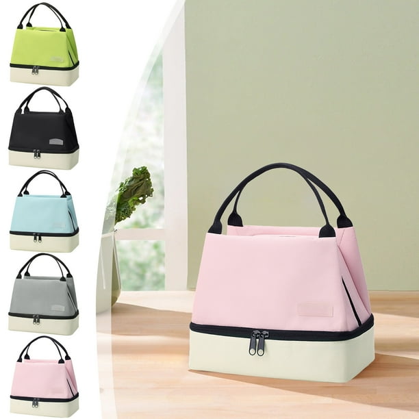 Bolsa Isotérmica para El Almuerzo, Impermeable, Congelable, con Correa Ajustable, Ideal para Picnics | Tela Negra, 24 X 20 X 14 Cm, 0,2 Kg