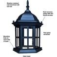thumbnail image 6 of Chesapeakecrafts Authentic Lighthouse Top with Metal Grills and Real Glass Windows. Weatherproof Metal Top for DIY Yard Lighthouses. Powder-Coated Cast Aluminum. (Large 16 x 9 x 7.75) Without grids, 6 of 8