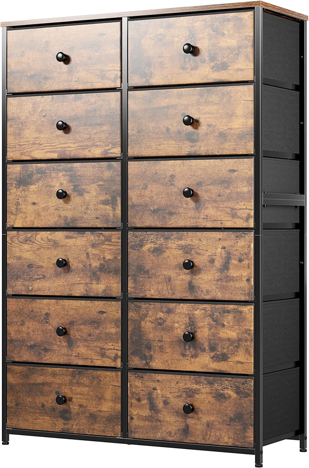 BBNBDMZ 12 Drawer Dresser Tall Dressers for Bedroom Large Fabric