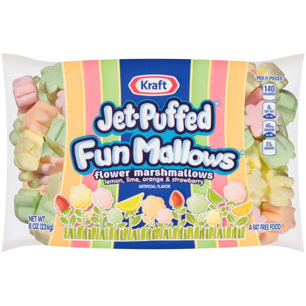 Kraft JetPuffed Fun Mallows Flower Marshmallows, 8 oz